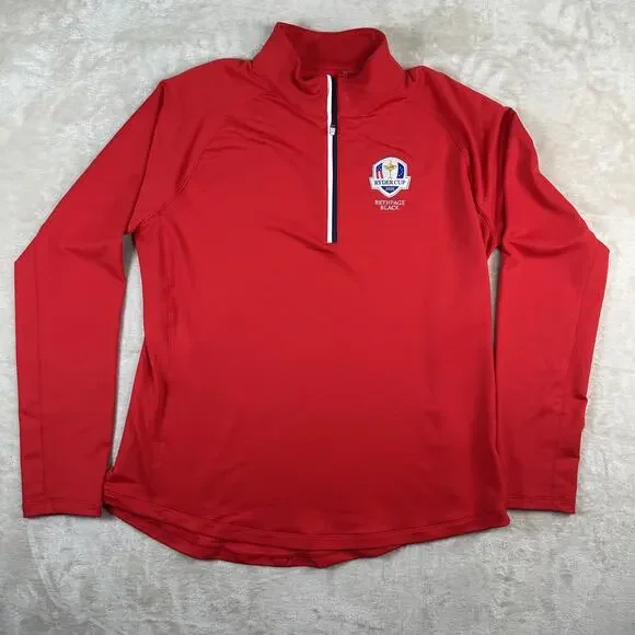NWT Walter Hagen Women's 1/4 Zip Performance 2025 Ryder Cup PGA Size Large Red - Picture 2 of 10